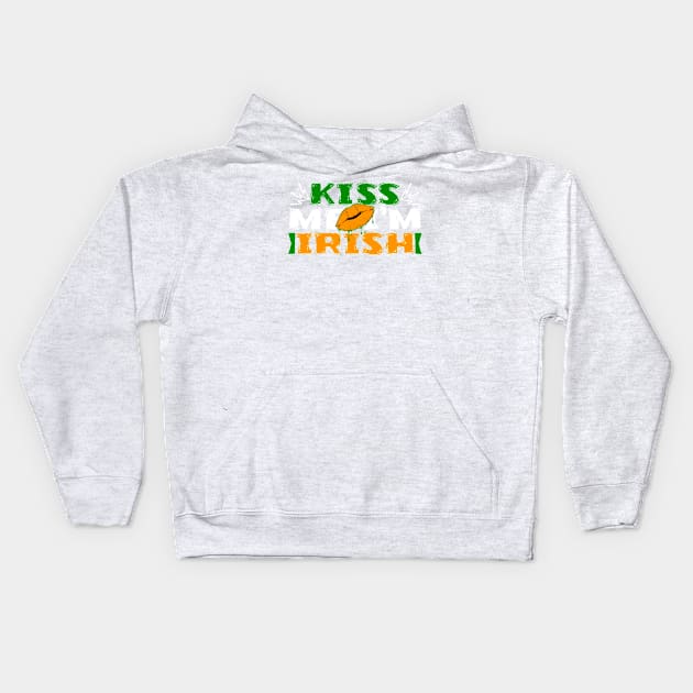 Kiss Me I'm Irish Tees for the Feast of Saint Patrick-Lá Fhéile Pádraig Kids Hoodie by GoodyBroCrafts